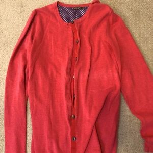 J McLaughlin pink/rose colored cardigan size small